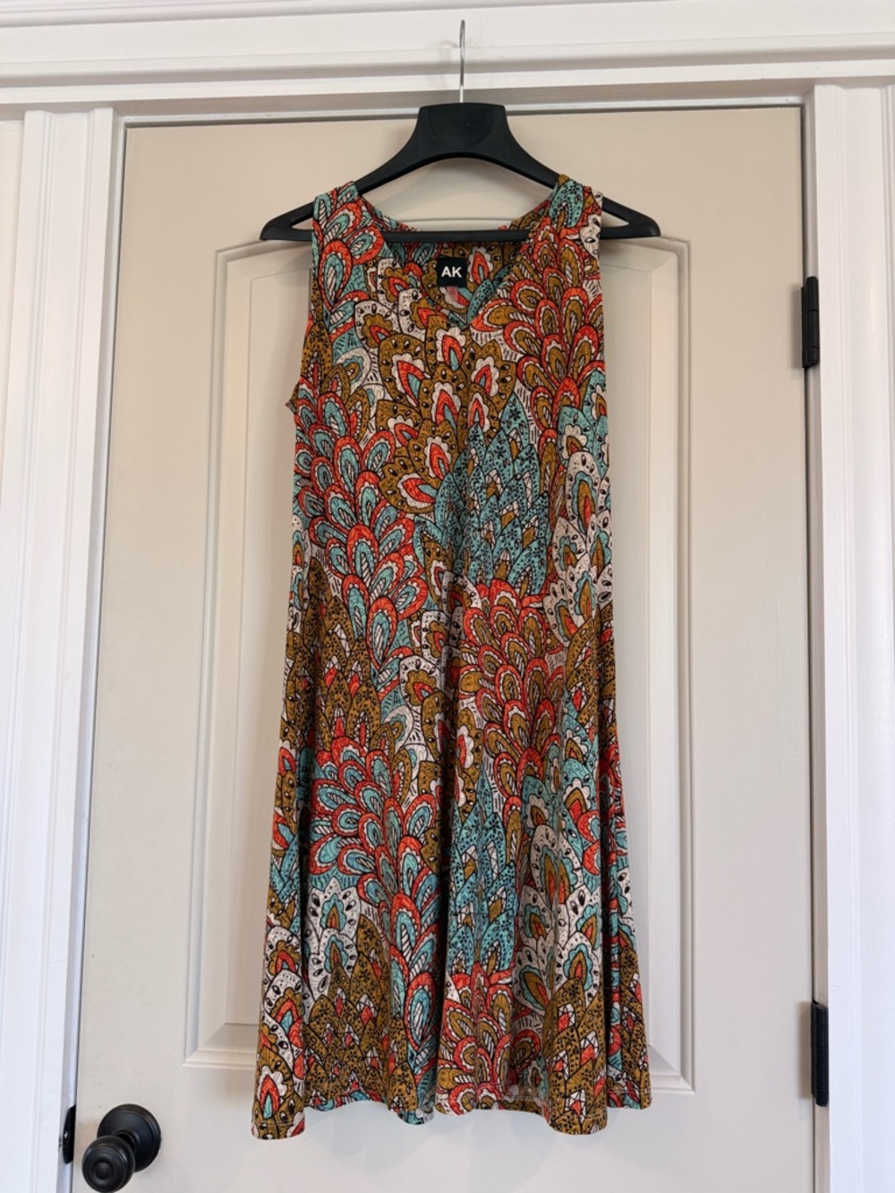 Multicolor Paisley Sleeveless A-Line Dress